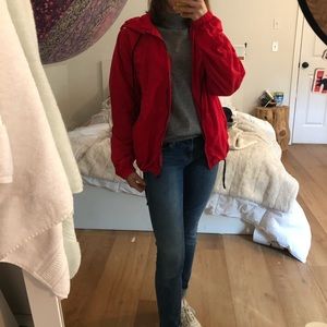 Brandy melville red wind breaker
